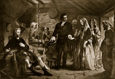 Introduzione di Flora MacDonald al Principe Charlie, illustrazione da 